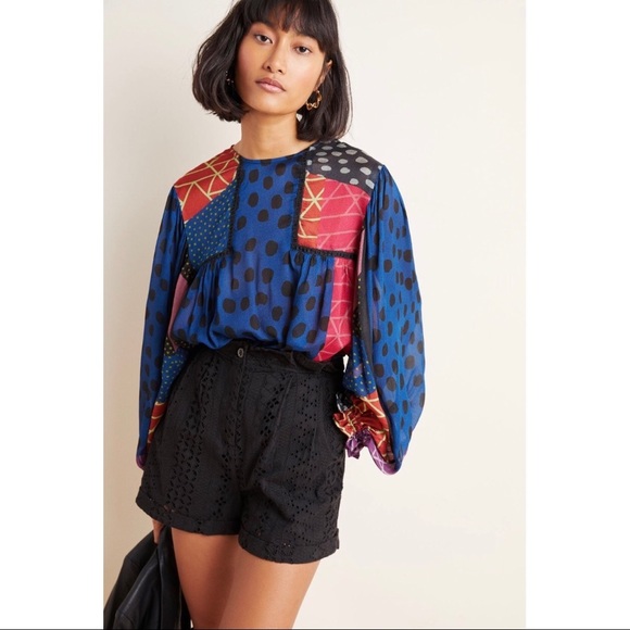 Anthropologie Bl-nk Miranda Peasant Blouse